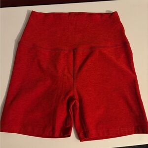 Beyond Yoga High-Waisted Red Shorts